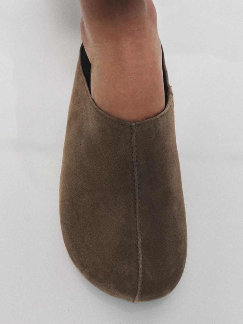 Zara split suede clogs